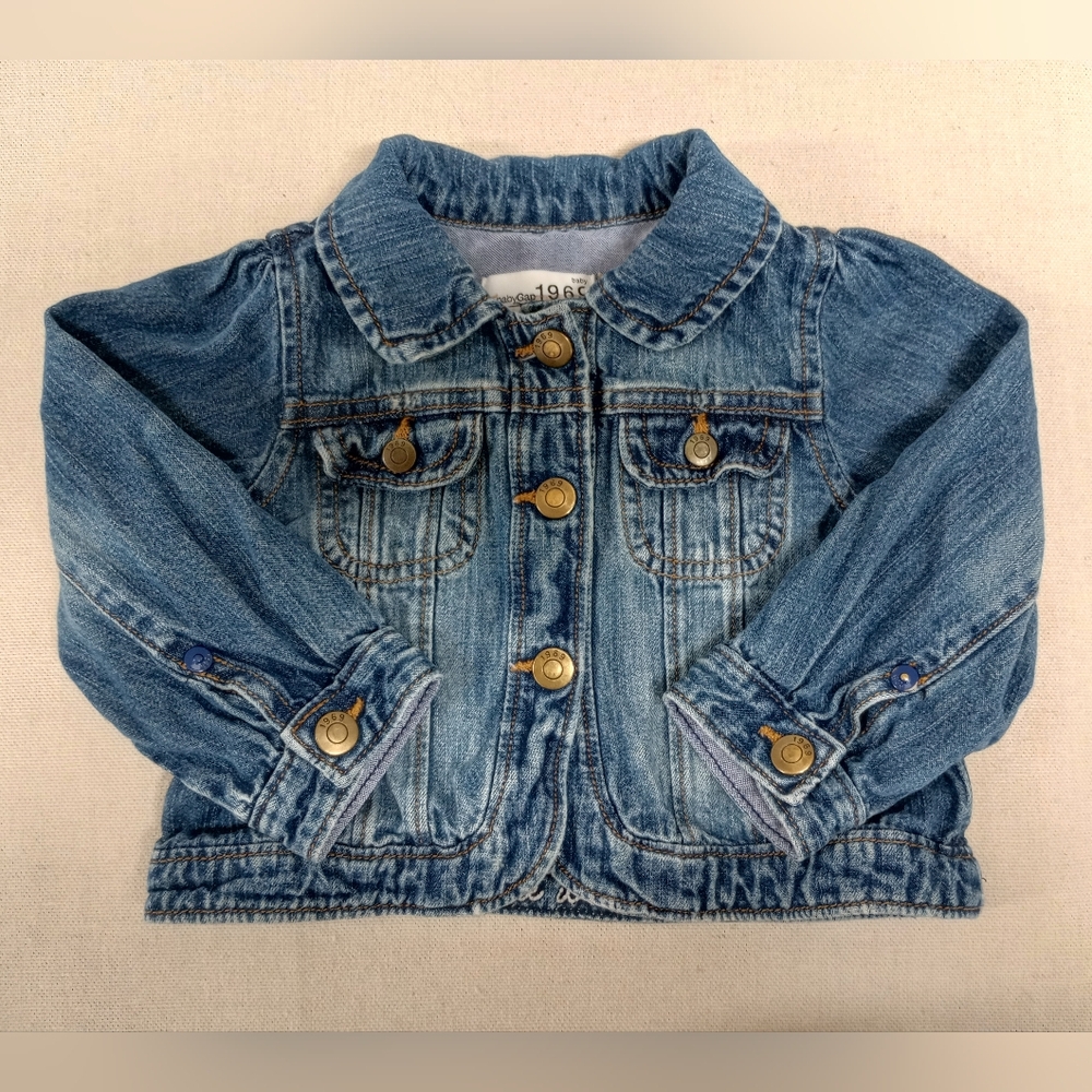 Classic Blue Denim Kids Jacket By Baby Gap Size 12-18 Month